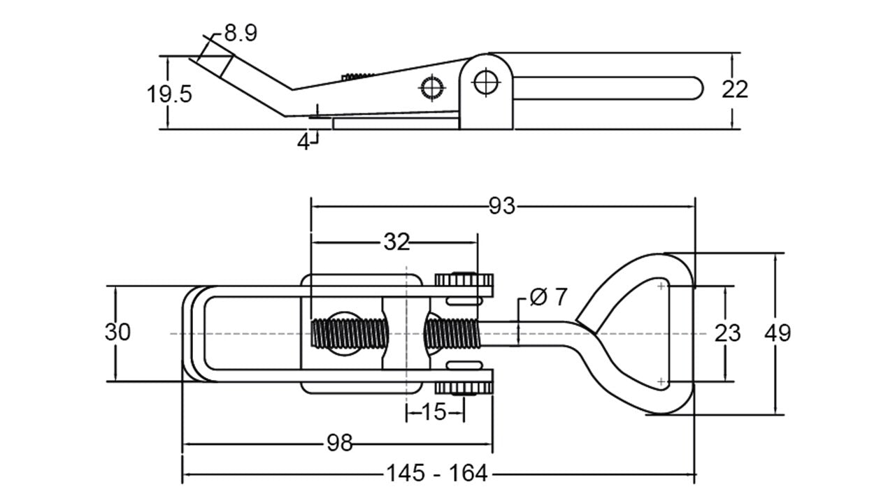Fastener Catch Plate Ss Suit 701 Series