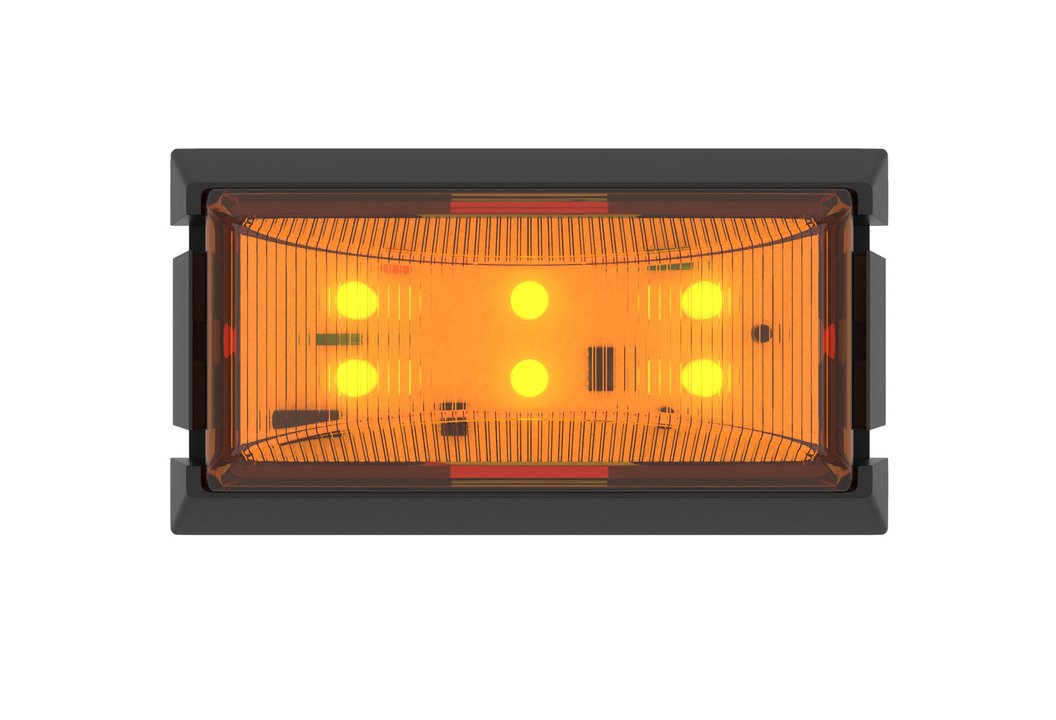Led Front End Outline MarkerAmber Blk/Base 10Pack