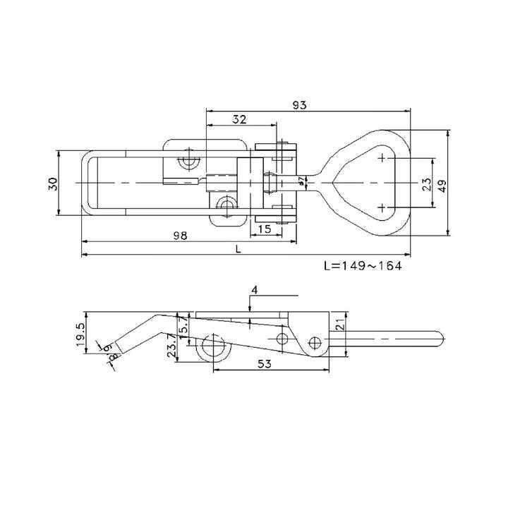 Fastener Catch Plate Ss Suit 701 Series