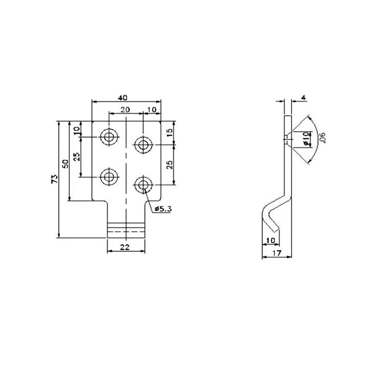 Fastener Catch Plate Ss Suit 701 Series