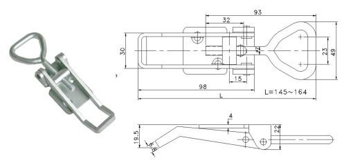 Fastener Catch Plate Ss Suit 701 Series