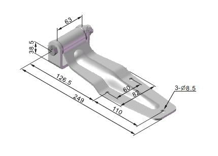 Hinge With Bolt On Bracket Z/P