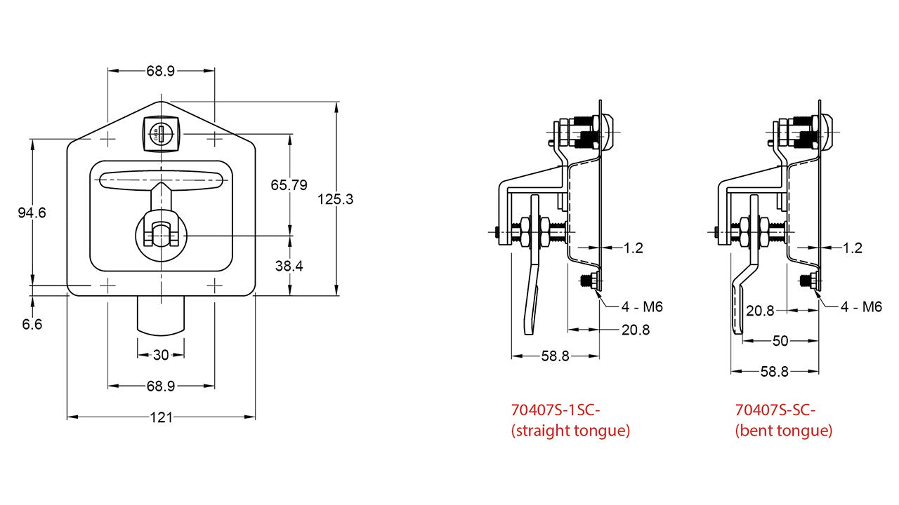 Dropt S/S Rnd-Hndle/Camlock/Gasket Ch510