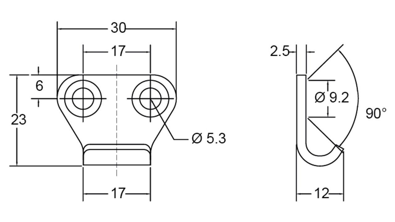 Fastener Catch Plate Ss Suit 701 Series