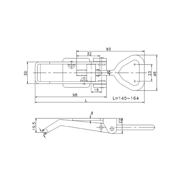 Fastener Catch Plate Ss Suit 701 Series