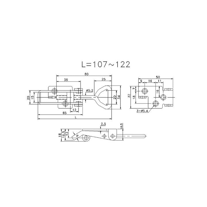 Fastener Catch Plate Ss Suit 701 Series