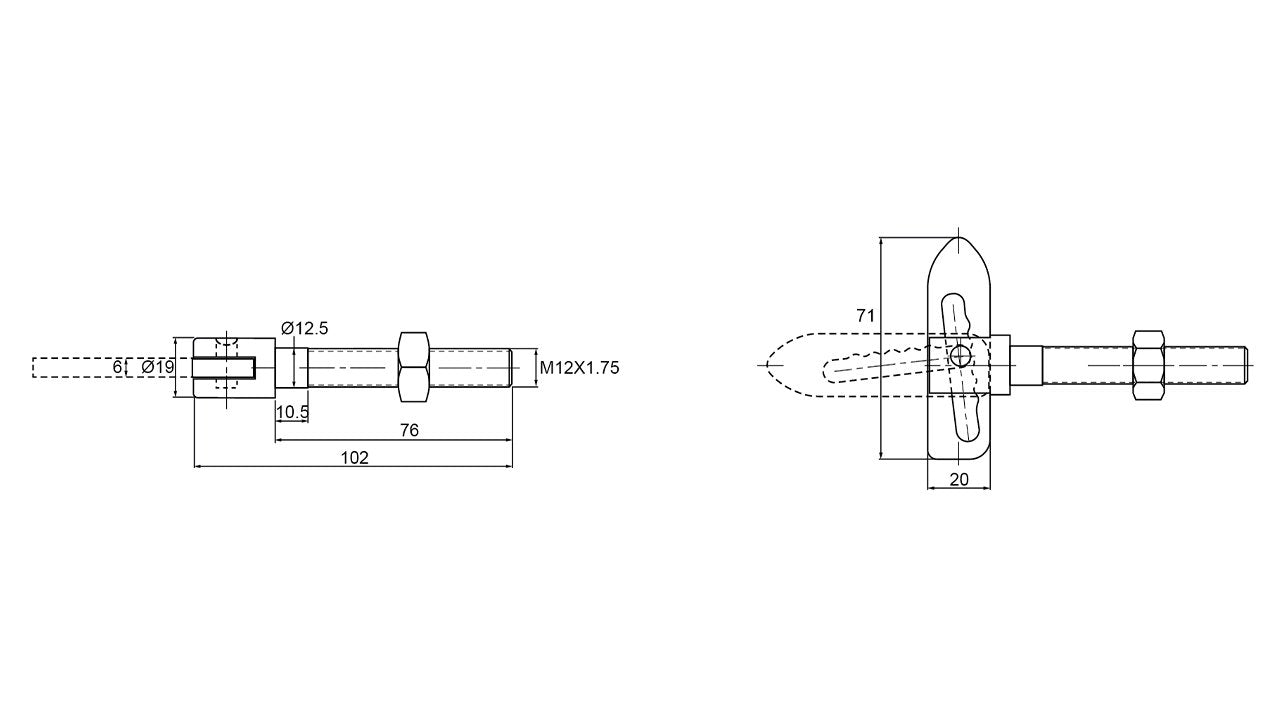 Anti Luce Fastener Z/P Weld On