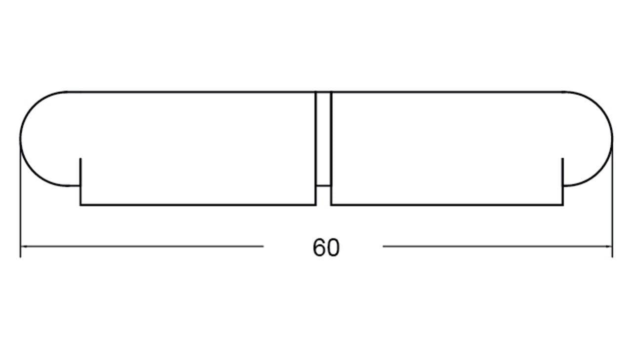 Pintle Hinge Steel W/O Brass Pin 60MM