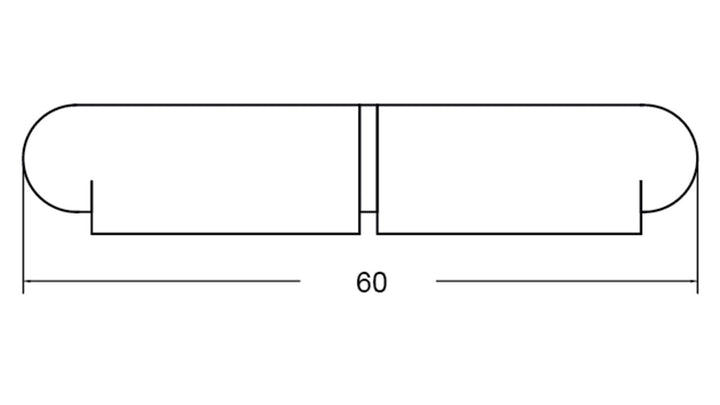 Pintle Hinge Steel W/O Brass Pin 60MM