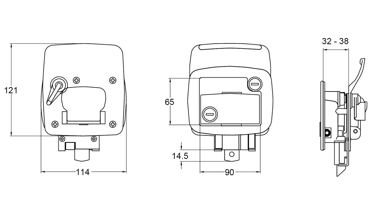 Push To Close Latch Black - R3-10-311-50