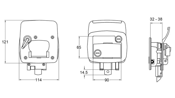 Push To Close Latch Black - R3-10-311-50