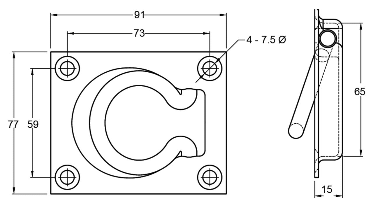 Lashing Ring Small Stainless Steel