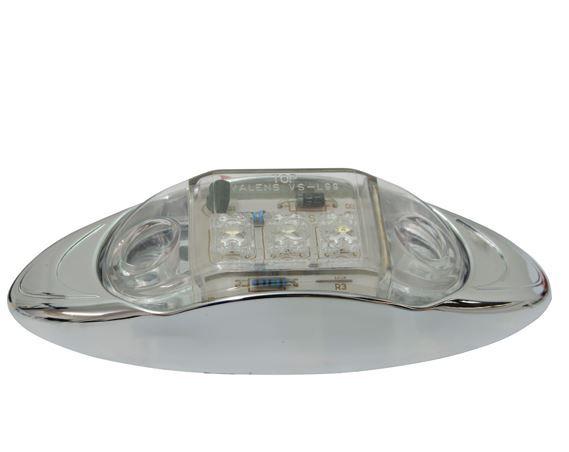 Led Clearance Light White 10-30V Chrome