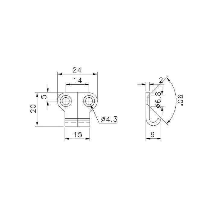 Fastener Catch Plate Ss Suit 701 Series