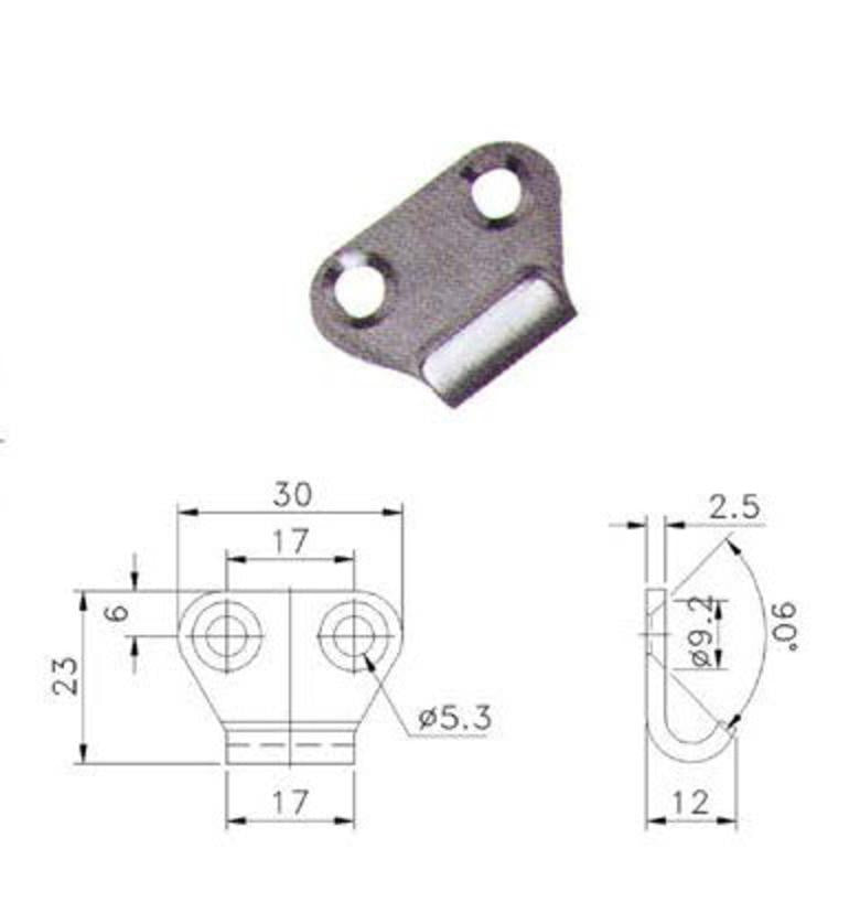 Fastener Catch Plate Ss Suit 701 Series