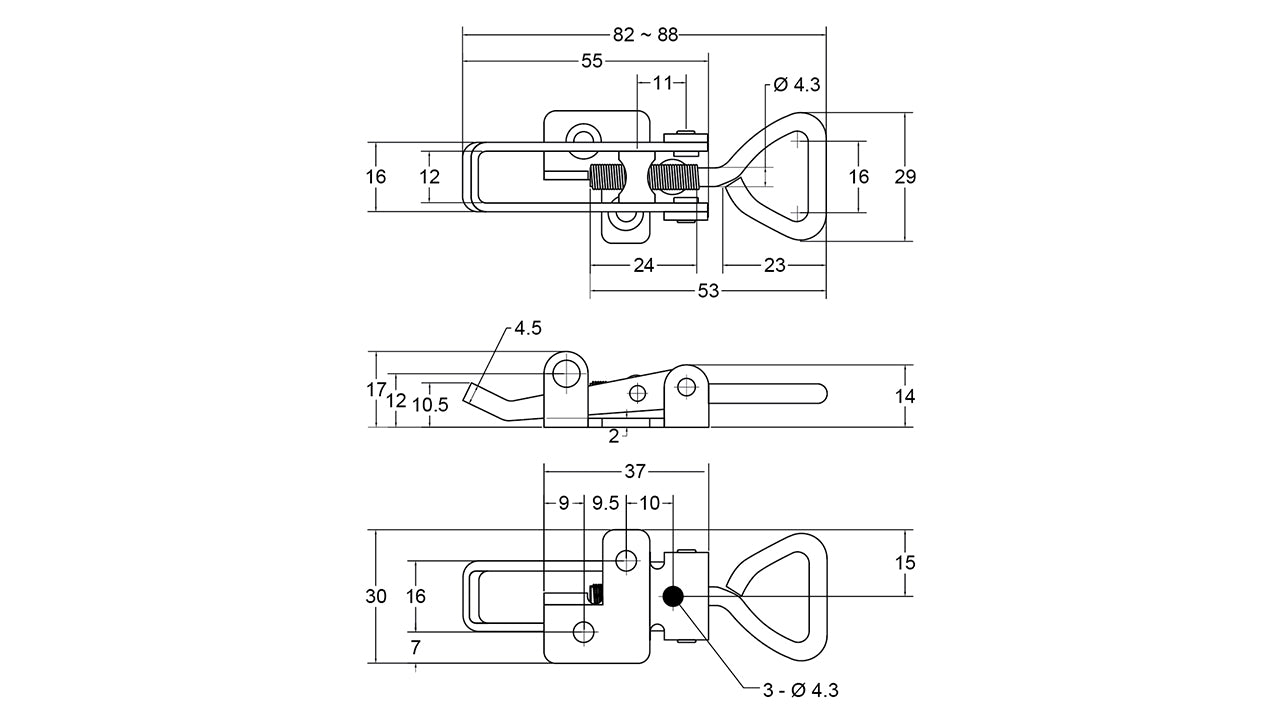 Fastener Catch Plate Ss Suit 701 Series