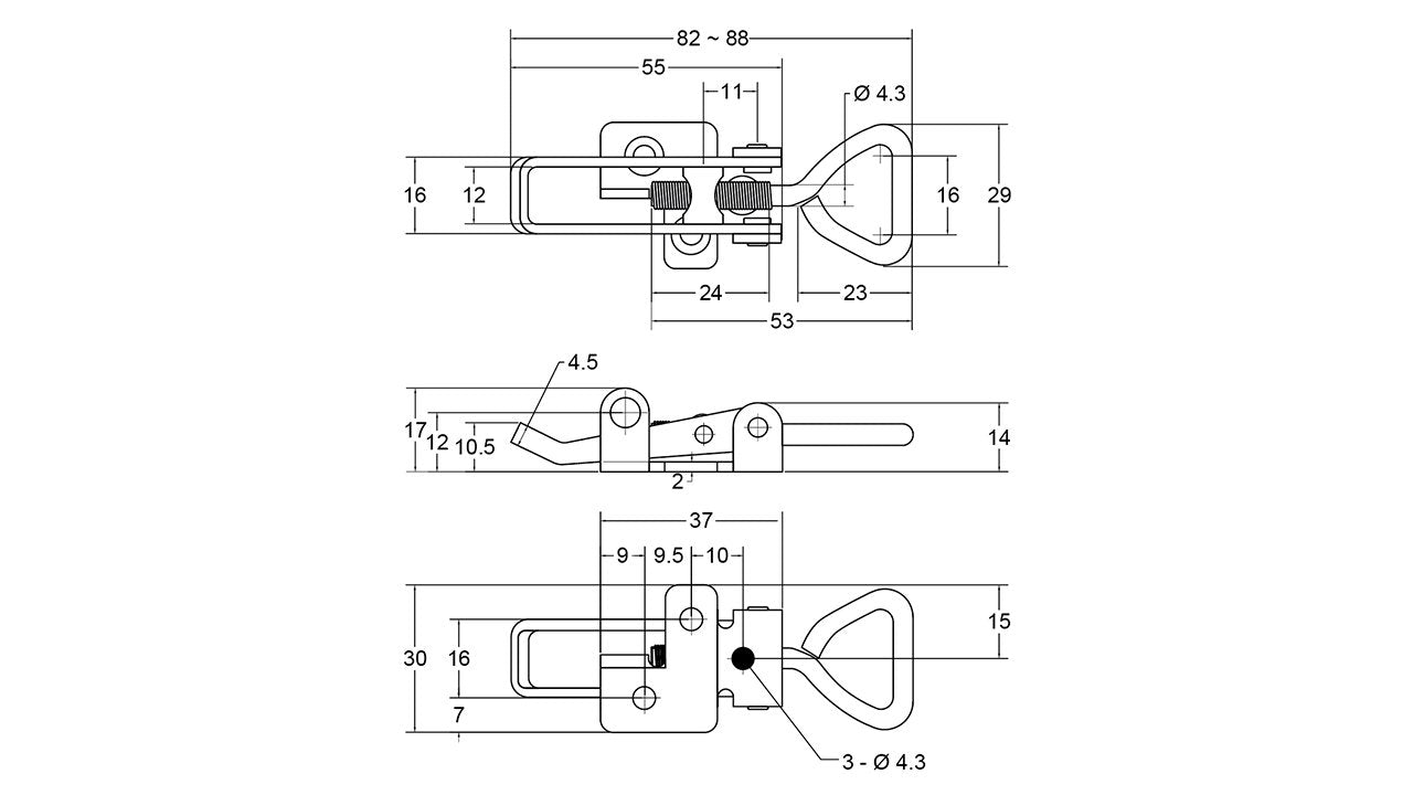 Fastener Catch Plate Ss Suit 701 Series