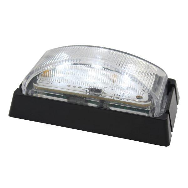 Led Front End Outline Marker White Blk Blister