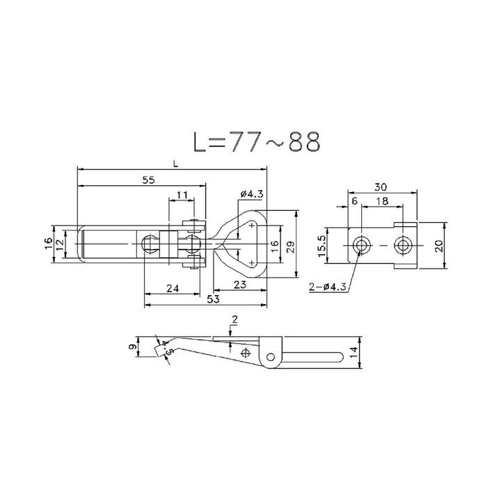Fastener Catch Plate Ss Suit 701 Series