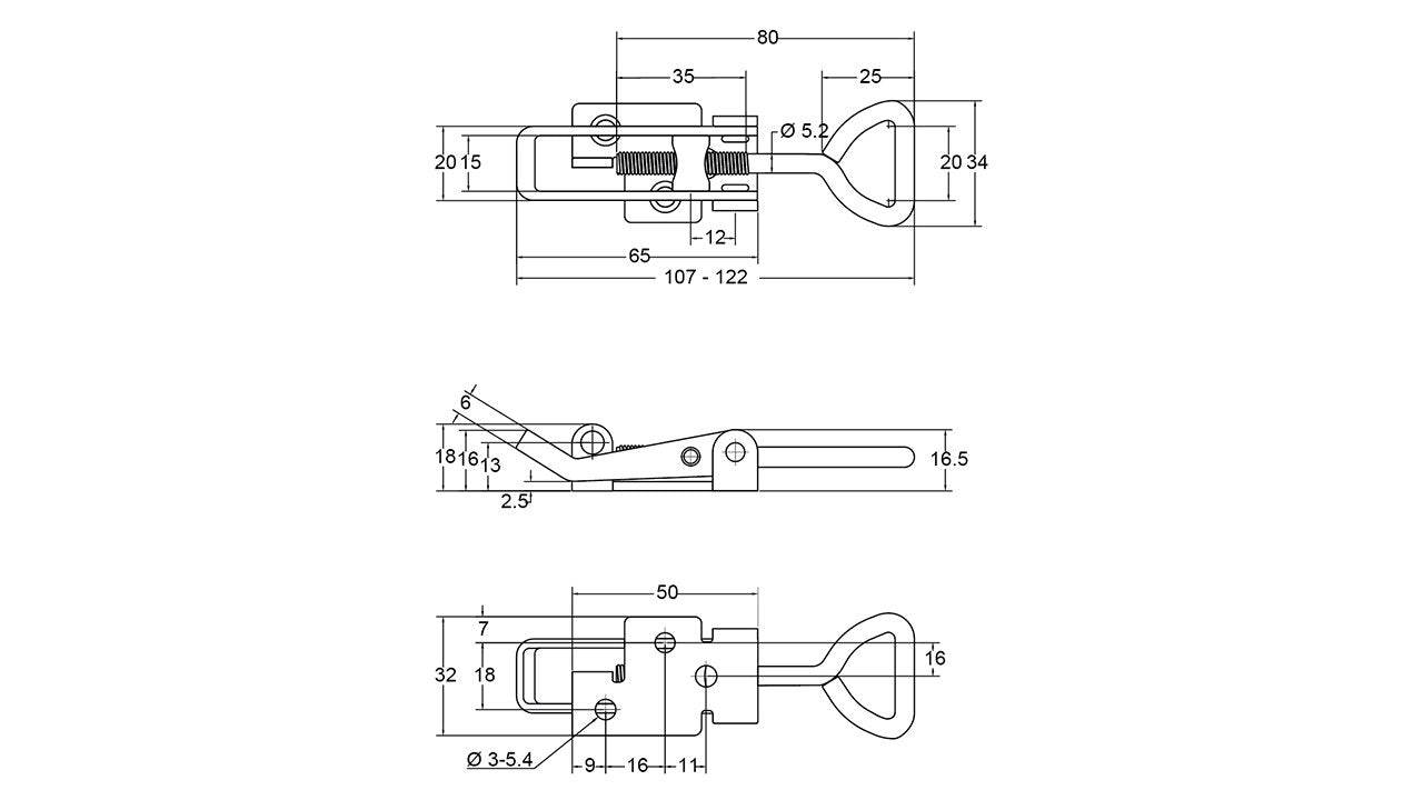 Fastener Catch Plate Ss Suit 701 Series