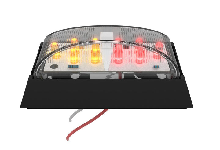 Led Front End Outline Marker Amb/Red Blk Blister