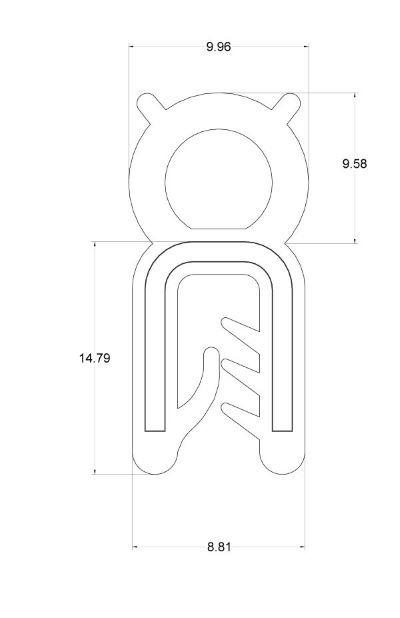 Pinchweld Top Mount Grip 2-4MM - Vmcn016