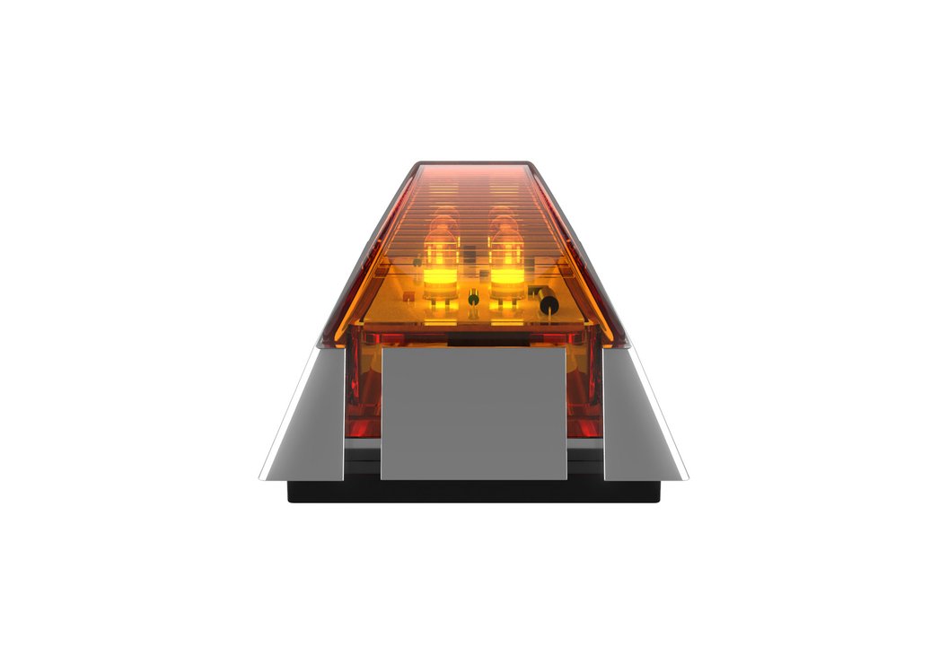 Led Front End Outline Marker Amber Chrome/Base