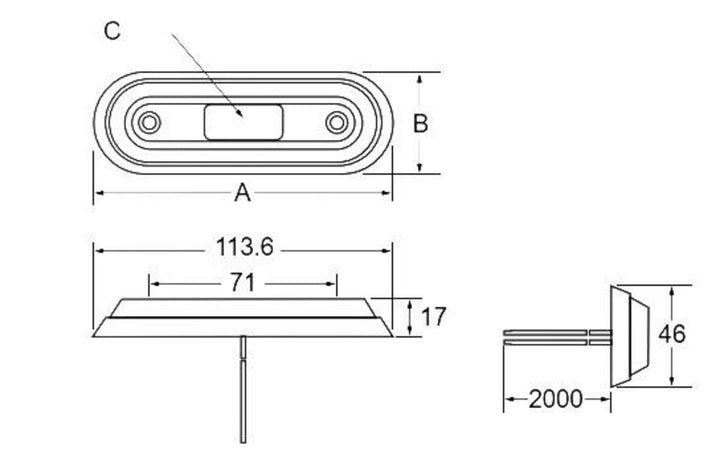 10-30V Ledfront End White Outline Marked