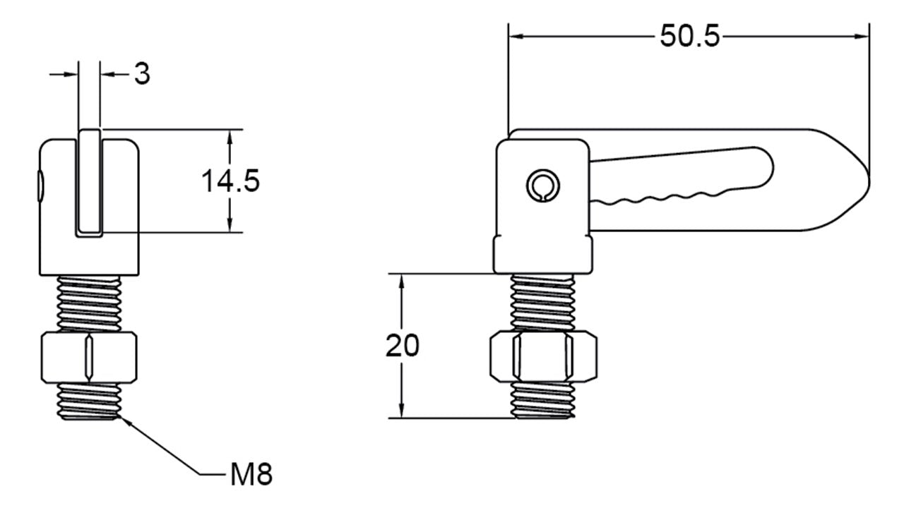 Anti Luce Fastener S/S Weld On