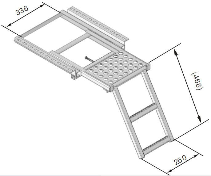 Ladder Two Step C/W Brkt & Platform Z/P