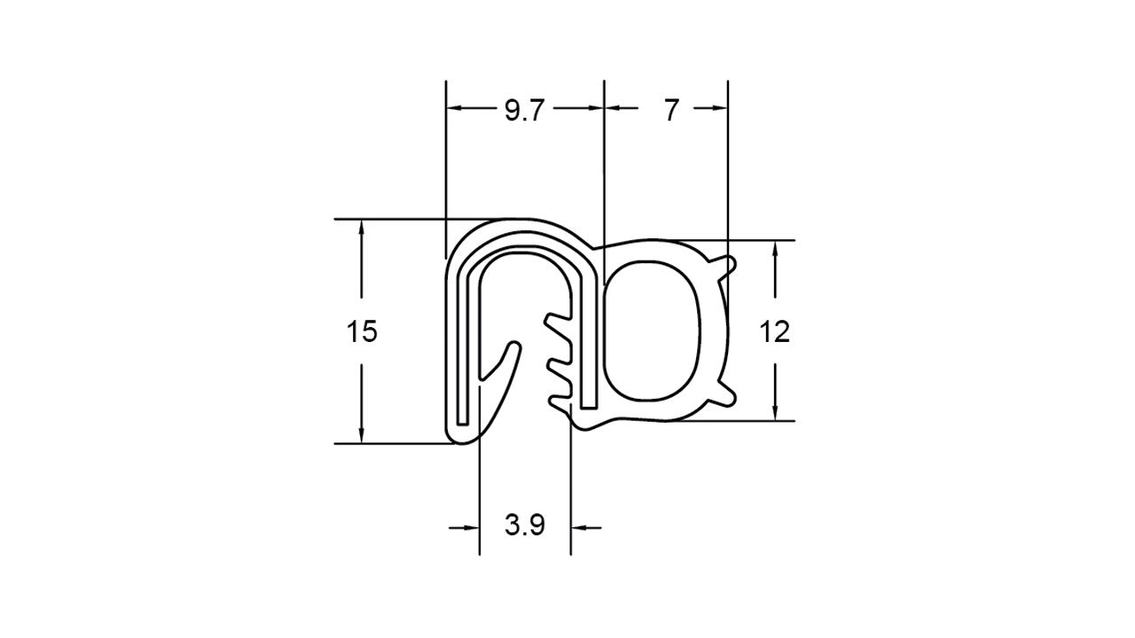 Pinchweld Side Mount Grip1.0-2.0MM-V