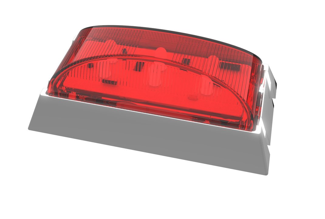 Outline Rear Marker Led Rear End Outline Marker Red Chrome/Base 10Pack – Tie Downs Direct