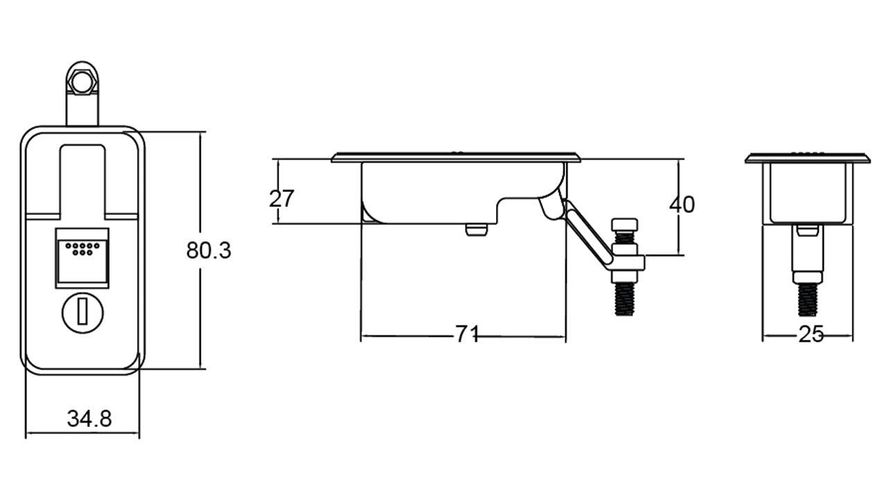 Compression Lock Small Chrome Key 510