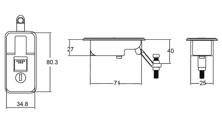 Compression Lock Small Chrome Key 510