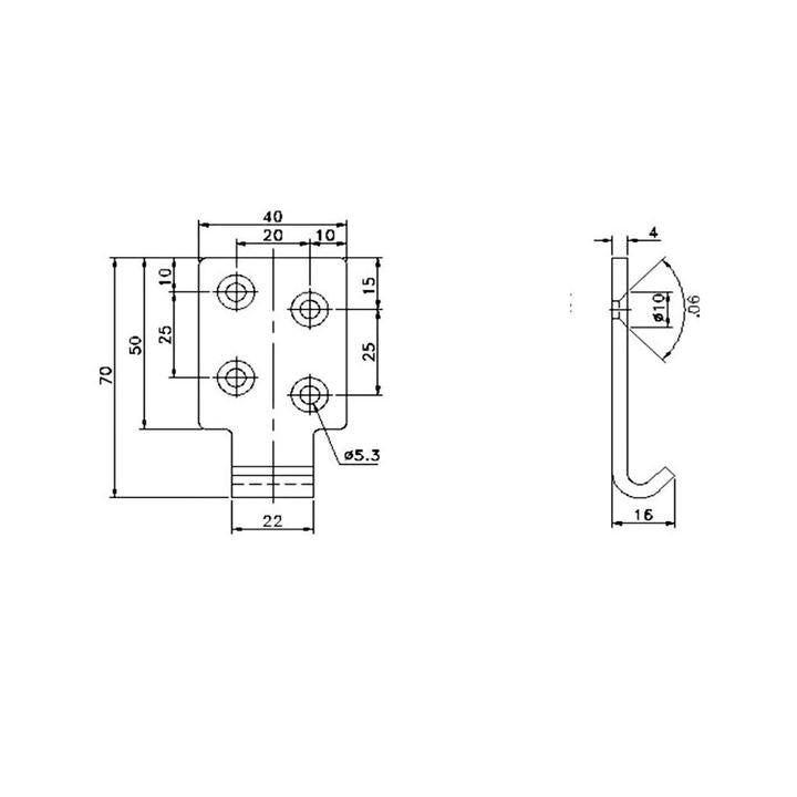 Fastener Catch Plate Ss Suit 701 Series