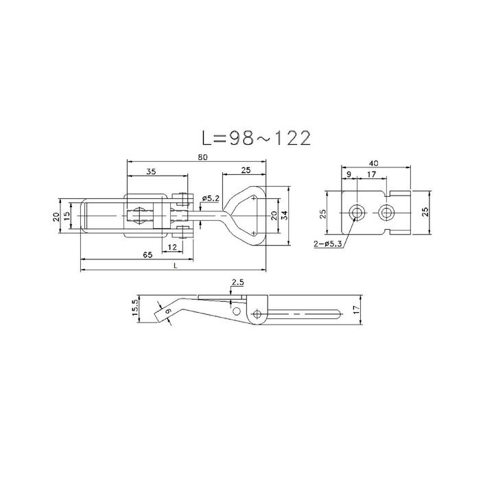Fastener Catch Plate Ss Suit 701 Series