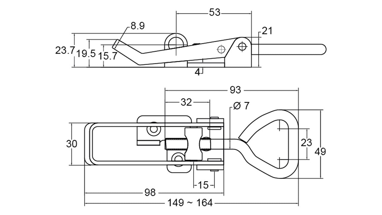 Fastener Catch Plate Ss Suit 701 Series