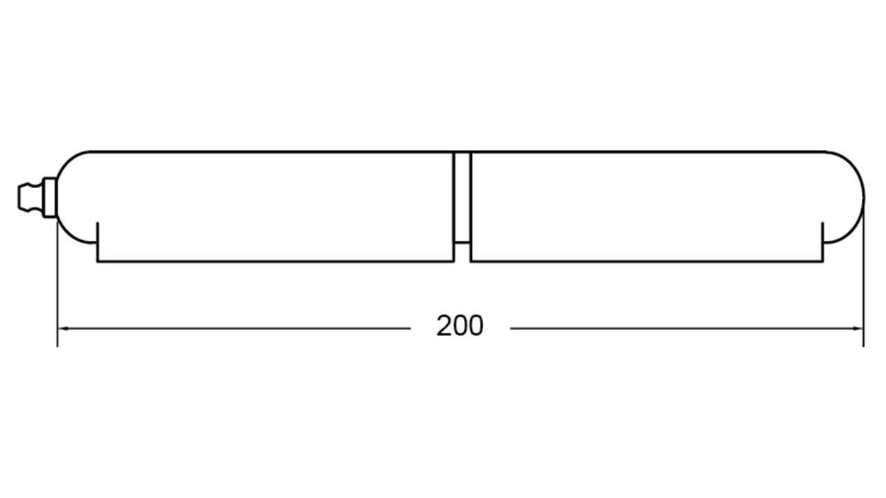Pintle Hinge Steel W/O Brass Pin 60MM