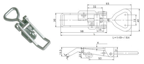 Fastener Catch Plate Ss Suit 701 Series