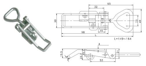 Fastener Catch Plate Ss Suit 701 Series
