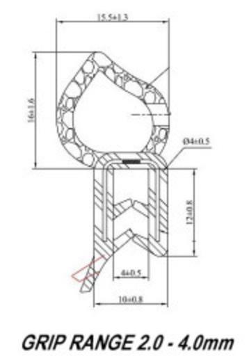 Pinchweld Top Mount Grip 2-4MM - Vmcn016