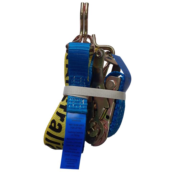 25MM X 5Mtr Ratchet Tiedown 750Kg Lc