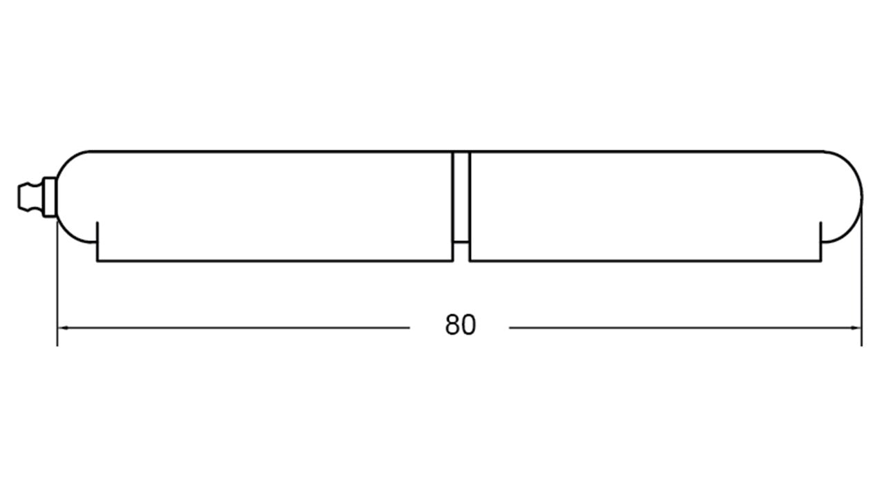 Pintle Hinge Steel W/O Brass Pin 60MM