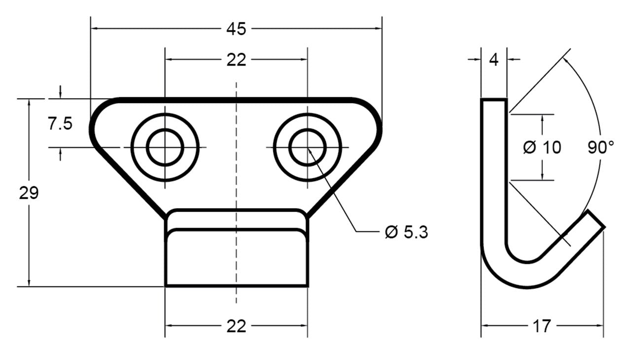 Fastener Catch Plate Ss Suit 701 Series