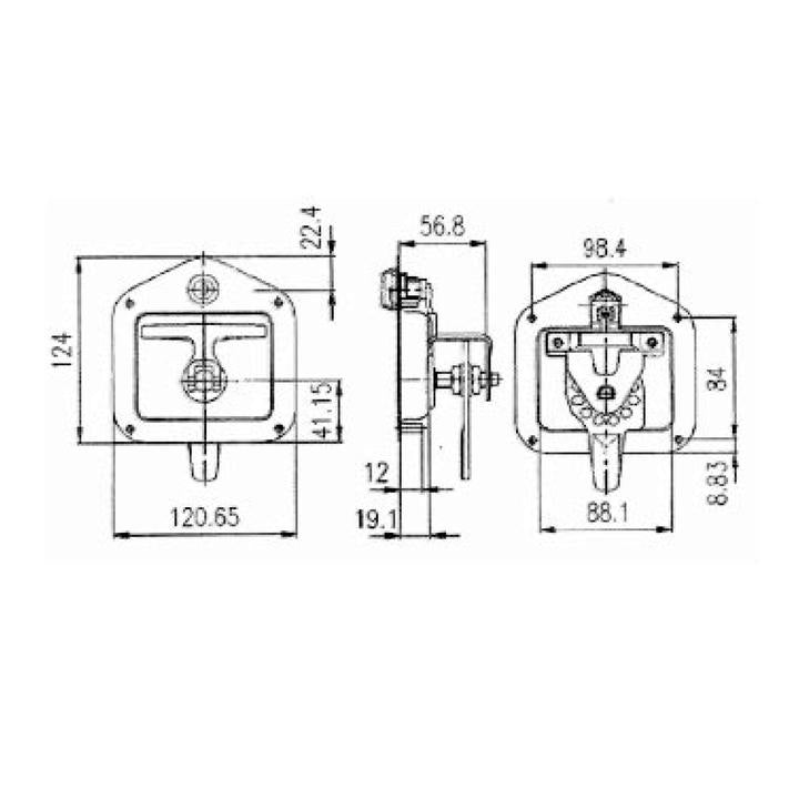 Dropt S/S Rnd-Hndle/Camlock/Gasket Ch510