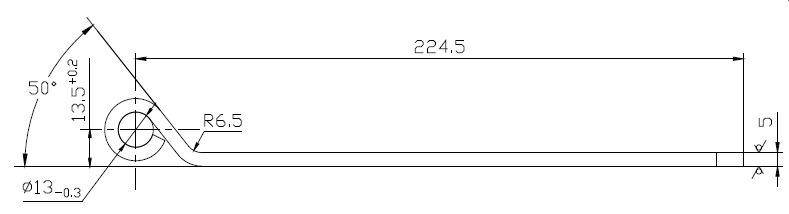 Drop Side Hinge 255MM